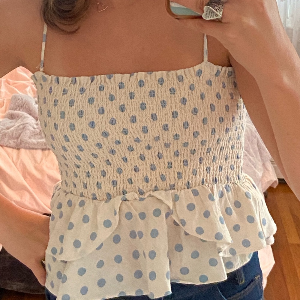 Zara polka dot tank